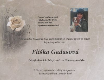 Parte Eliška Gadasová - vzpomínka