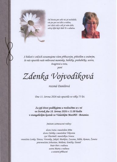 Parte Zdenka Vojvodíková